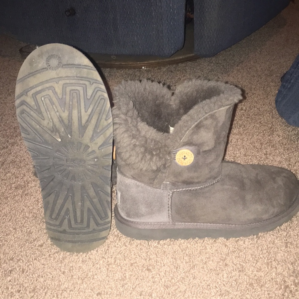Gray UGG brand winter boots